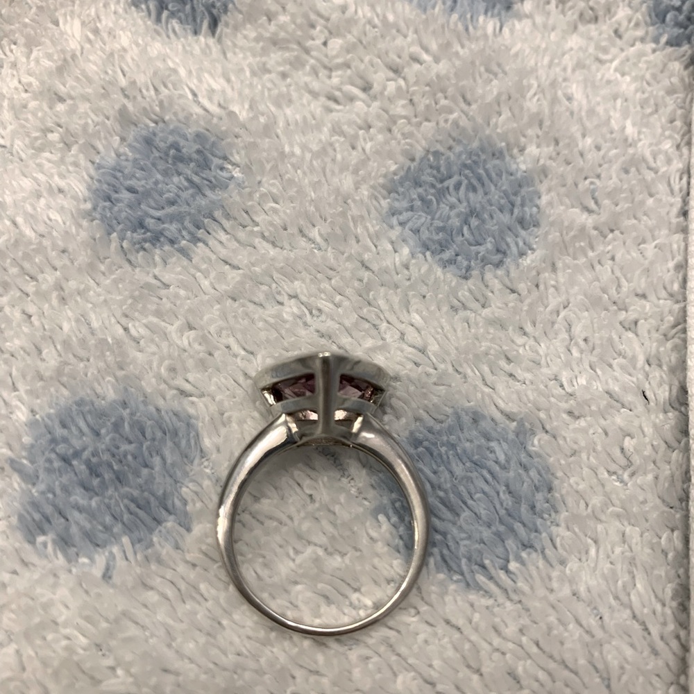 925 Silver Pink/Lavender Statement Ring - image 4
